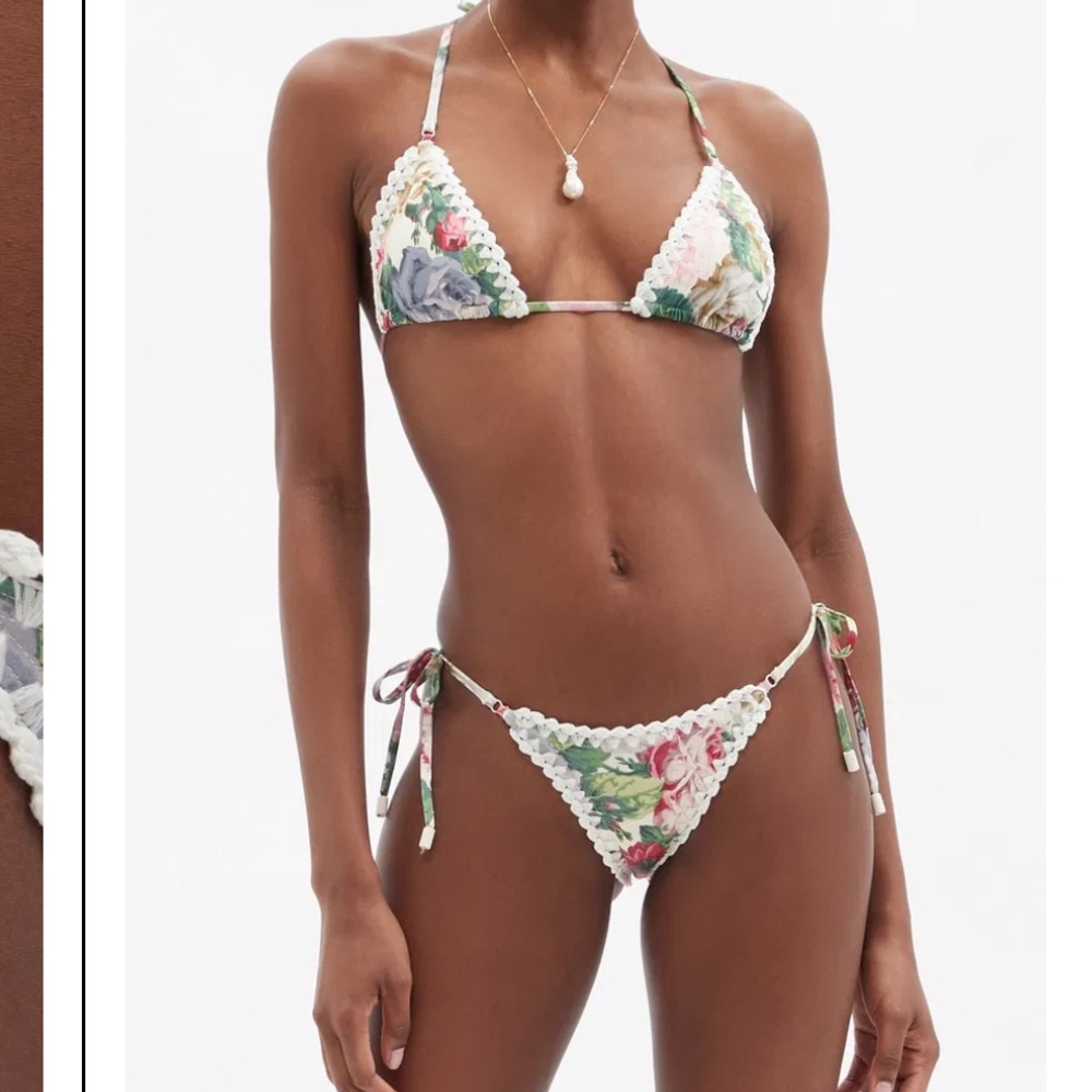 Zimmermann crochet floral bikini top and bottom AU2